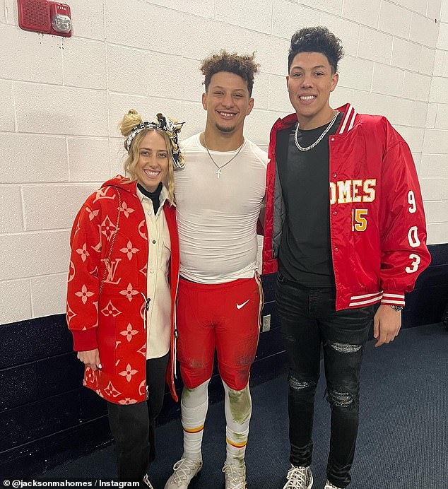 Bond: Patrick Mahomes has criticized a report that he banned his fiancée Brittany Matthews and controversial TikTok influencer brother Jackson from attending Kansas City Chiefs games.