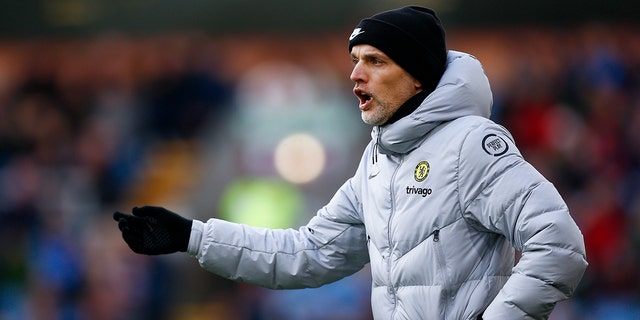 Chelsea manager Thomas Tuchel during the Premier League match between Burnley and Chelsea at Turf Moor on March 5, 2022 in Burnley, United Kingdom. 