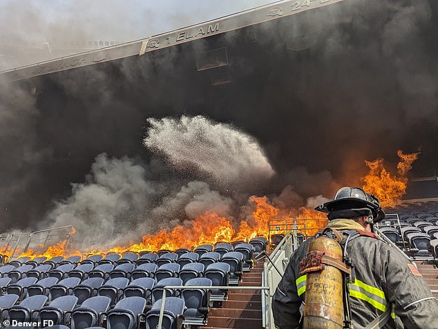 A massive fire destroyed a section of the stands at Empower Stadium in Mile High in Denver, the home of the NFL Broncos.
