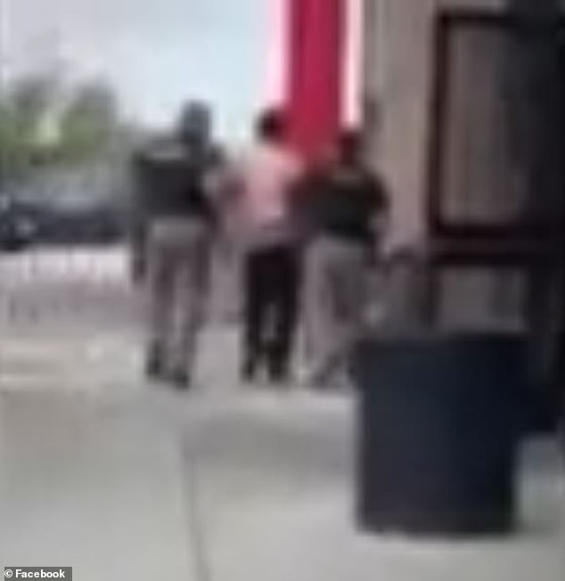 VIDEO: There was also a video clip that emerged from a Facebook account called Cumberland on Patrol, which showed shirtless Deezen being led away in handcuffs and sitting on a bench, as he was heard to say, 