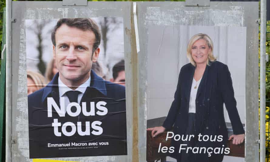 Campaign posters on display at Henin-Beaumont, on Pas-de-Calais.