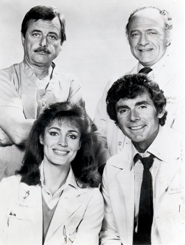 The Big Party: Starred in St. Elsewhere in 1982 with Cynthia Sykes (bottom left), William Daniels (top left), and Ed Flanders (right)
