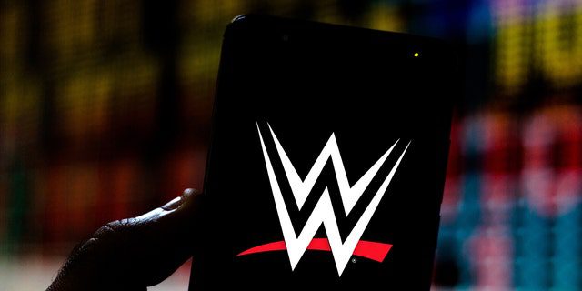 In this infographic, the World Wrestling Entertainment (WWE) logo is displayed on a smartphone.