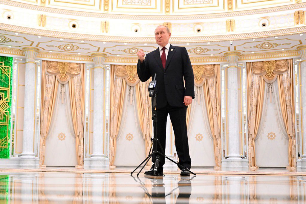 The 69-year-old Kremlin strongman made the stinging remarks while speaking to reporters in Turkmenistan on Thursday.