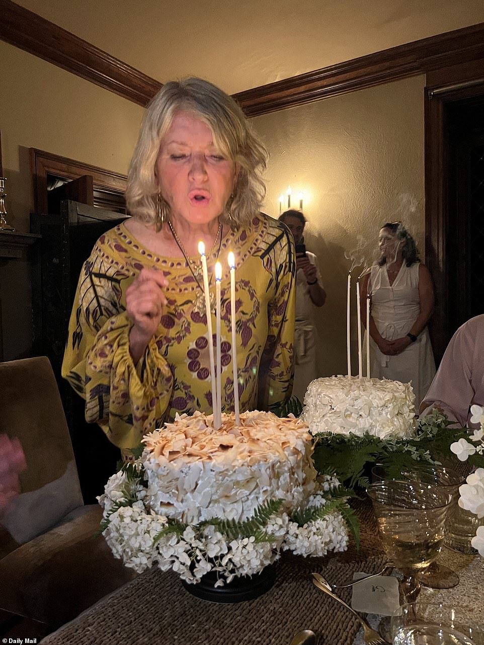 Christmas festivities: Martha Stewart celebrated her 81st birthday at her home in Seal Harbor, Maine with her best friends