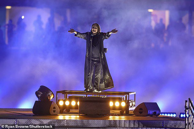 BACK: Ozzy Osbourne took to the stage on Monday at the Commonwealth Games closing ceremony at Alexander Stadium in Birmingham