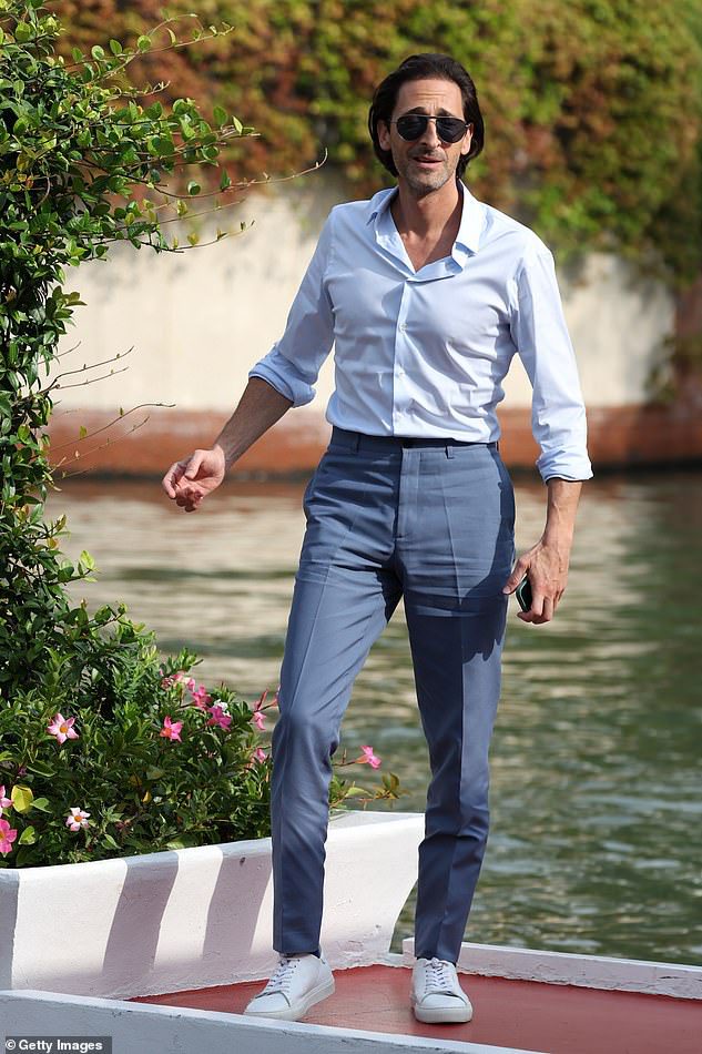Looking classy: Adrien was also spotted on the festival on Tuesday