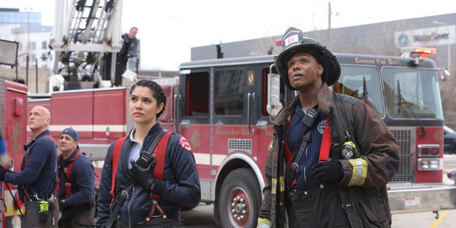 "Chicago fire" The actors were safe after shooting near the production set on Wednesday (pictured in season 10).
