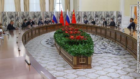 Russian President Vladimir Putin met Chinese President Xi Jinping on the sidelines of the Shanghai Cooperation Organization summit in Samarkand, Uzbekistan, on Thursday.