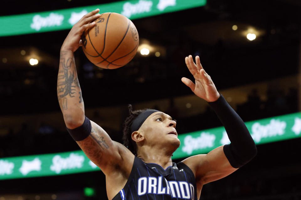 Orlando Magic forward Paulo Banchero stepped up to score a landslide victory over the Atlanta Hawks during the second half of an NBA basketball game on Friday, October 21, 2022, in Atlanta.  (AP Photo/Butch Dale)