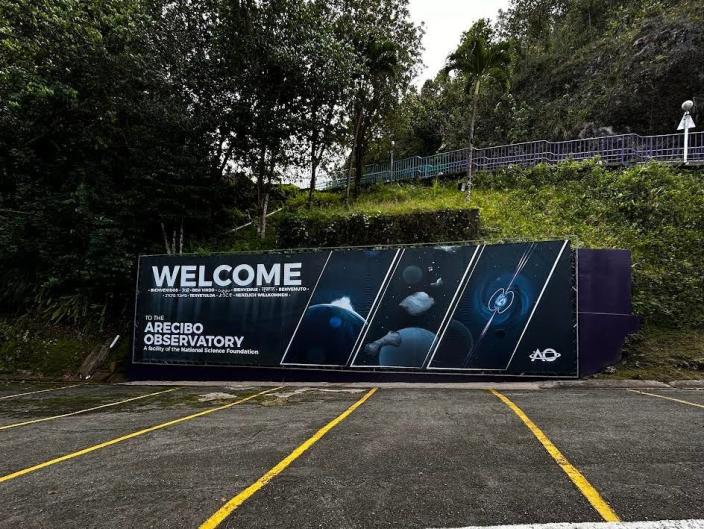 The entrance to the Arecibo Observatory in October 2022.